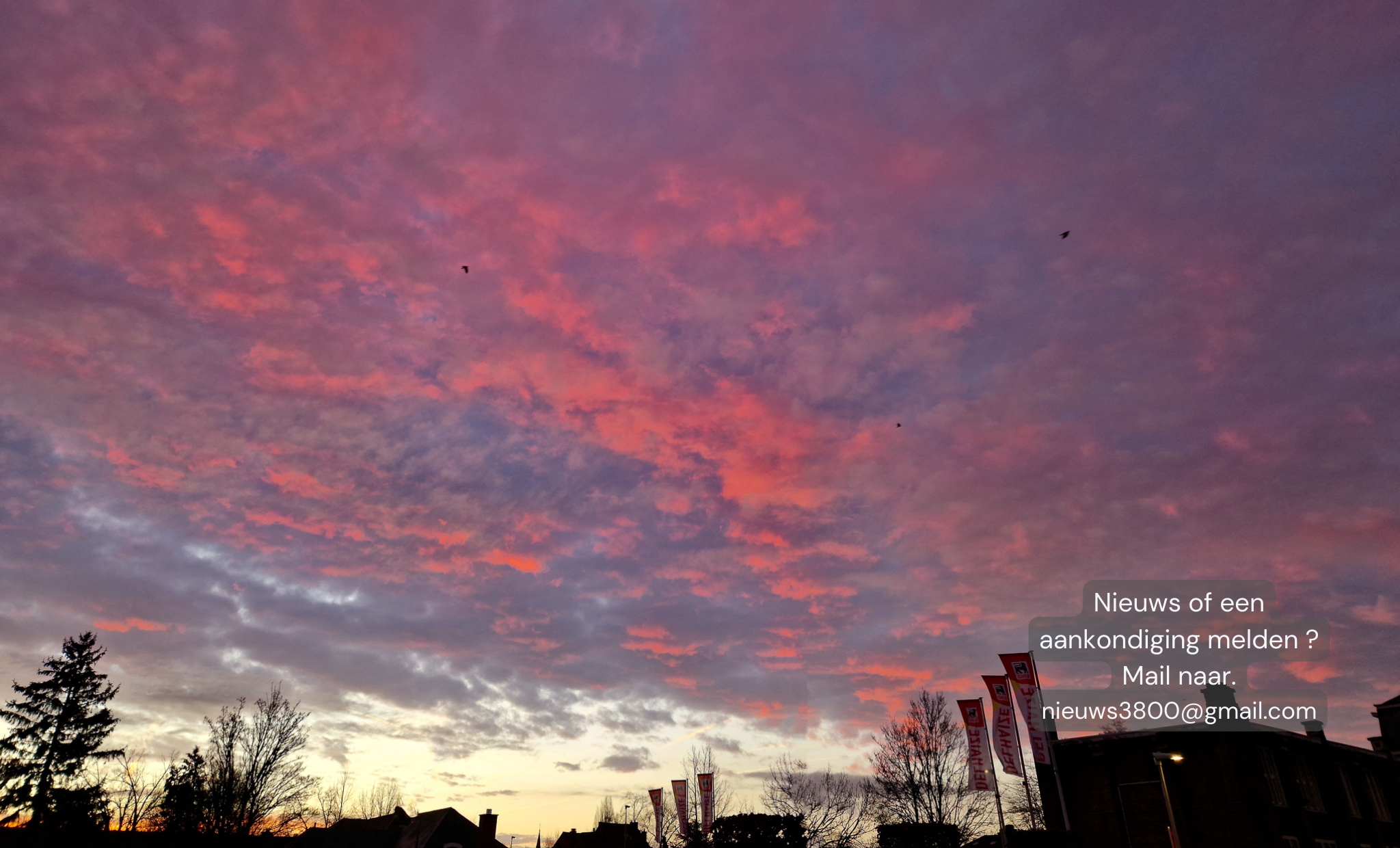 Mooie zonsopgang deze ochtend boven Sint-Truiden