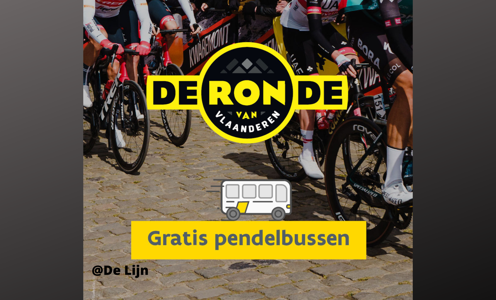 Gratis met pendelbussen De Lijn naar Ronde van Vlaanderen