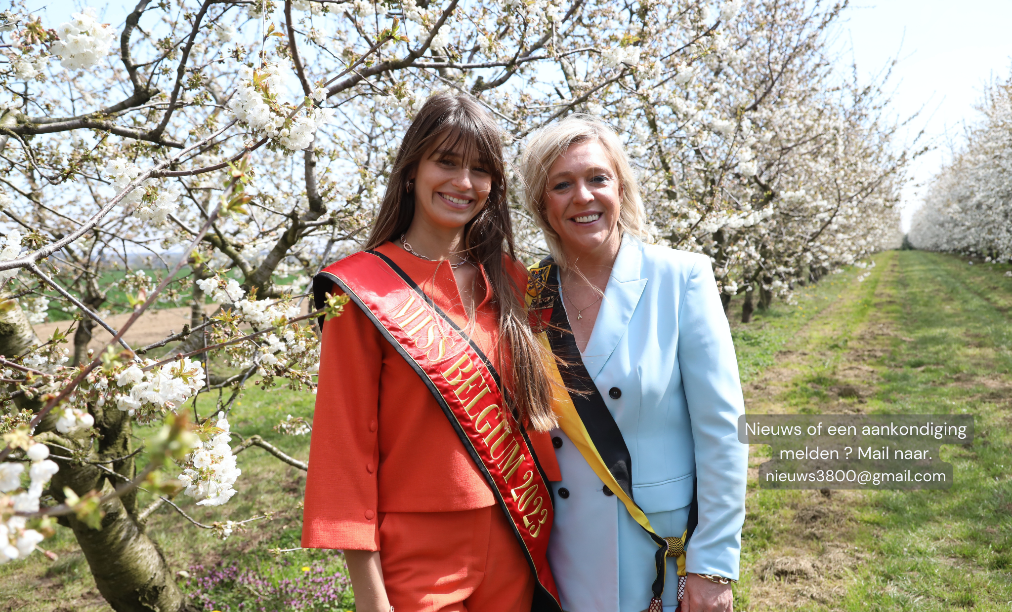Miss België bezoekt bloesems