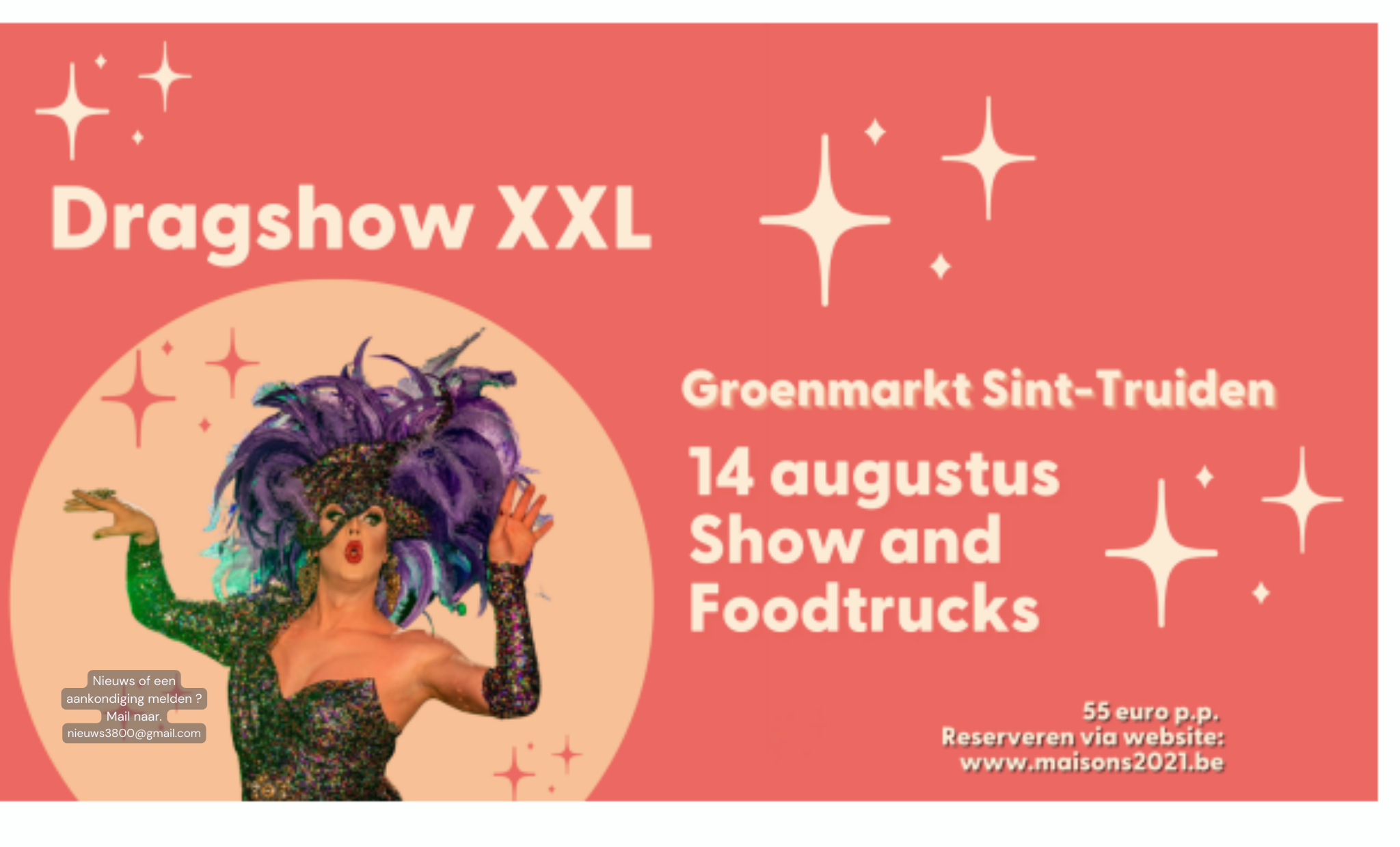 Dragshow XXL transformeert de Truiense Groenmarkt in een circus arena.