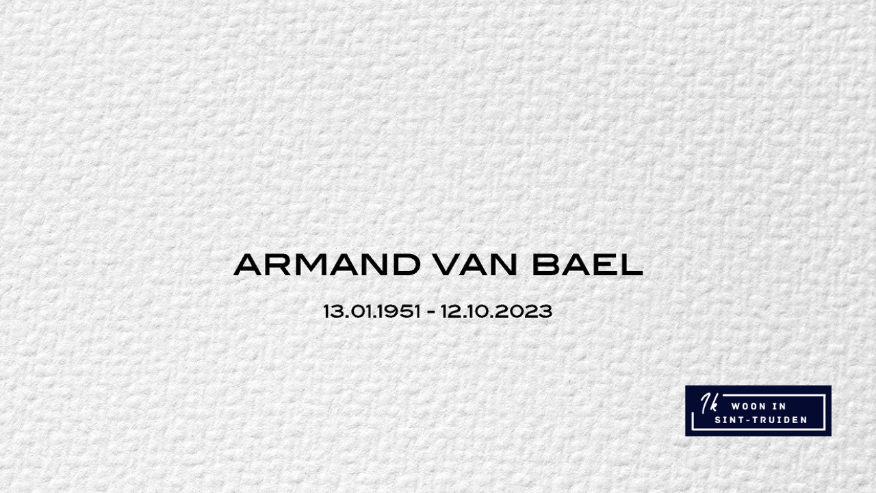 Overlijdensbericht van Armand van Bael