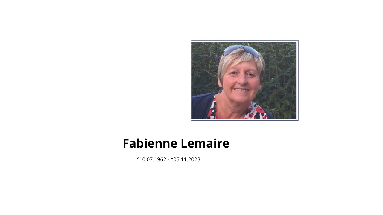 Overlijdensbericht van Fabienne Lemaire