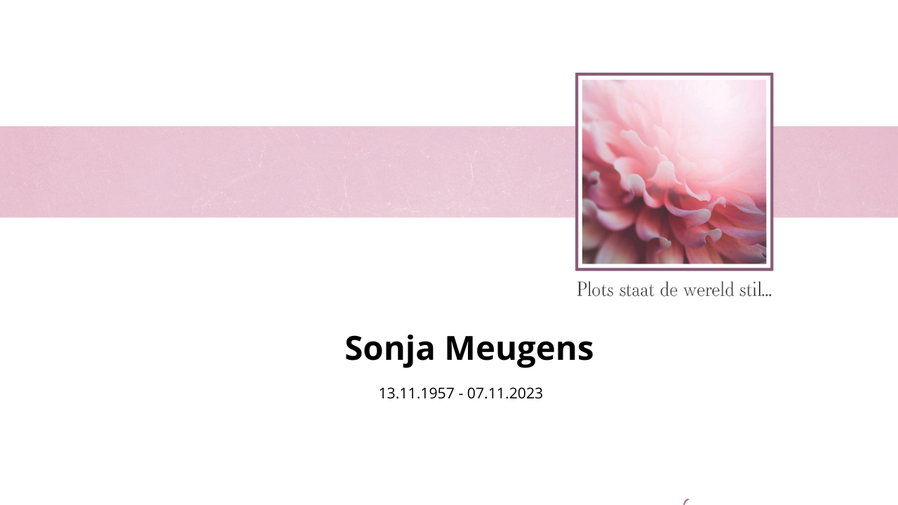 Overlijdensbericht van Sonja Meugens
