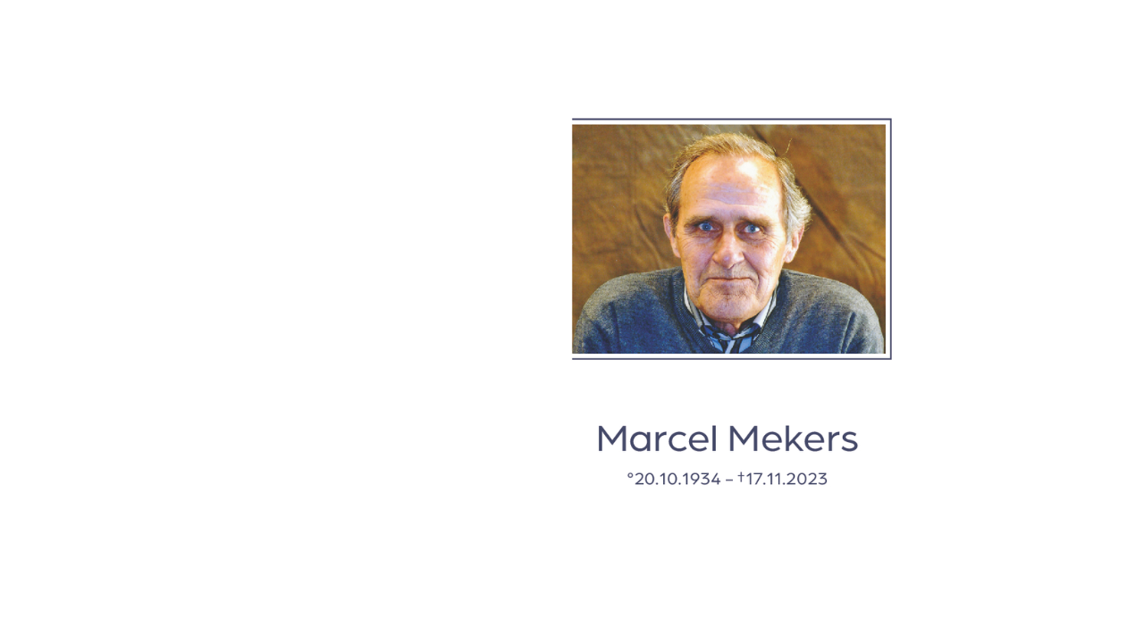 Overlijdensbericht van Marcel Mekers
