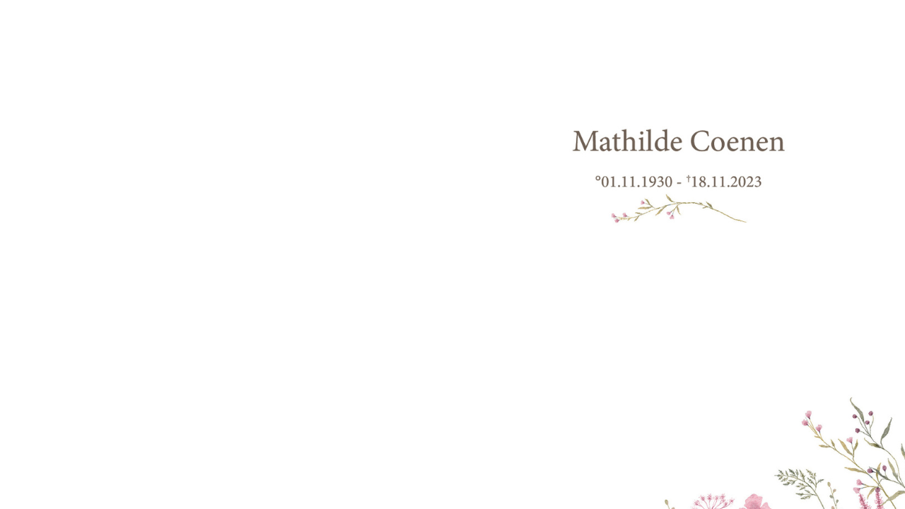 Overlijdensbericht van Mathilde Coenen