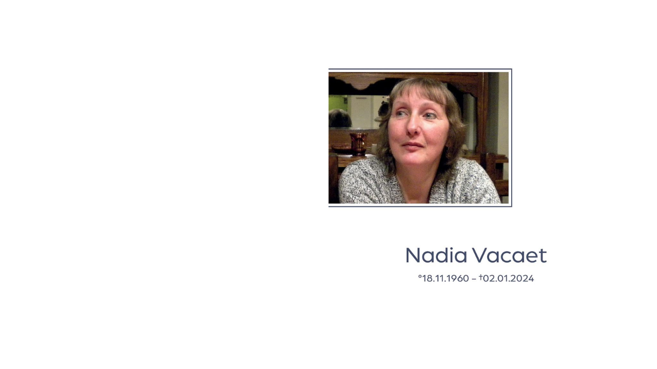 Overlijdensbericht van Nadia Vacaet