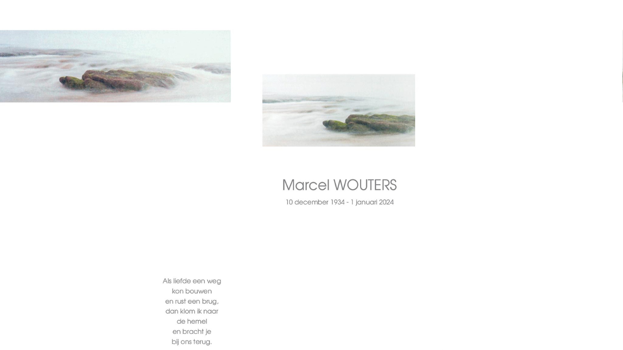 Overlijdensbericht van Marcel WOUTERS