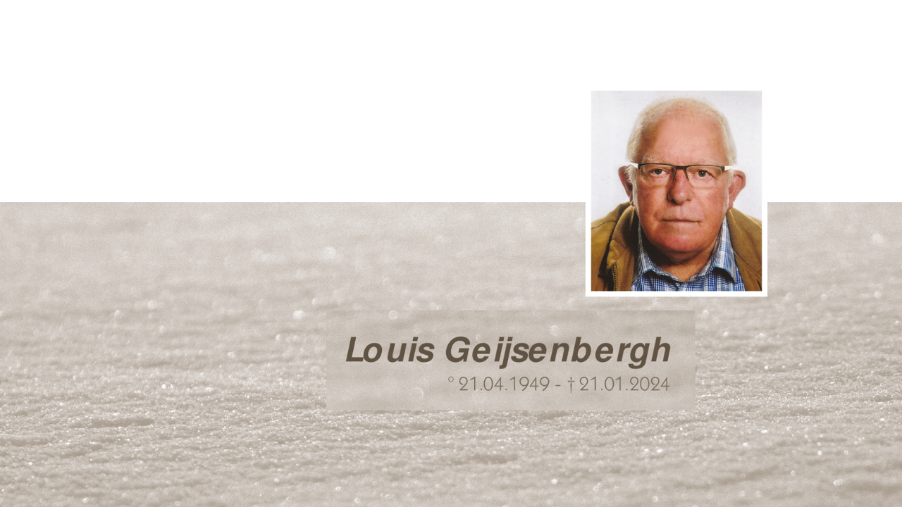 Overlijdensbericht van Louis Geijsenbergh
