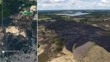 Op donderdag 22 mei 2025 ontstonden verschillende brandhaarden op de Mechelse Heide in Maasmechelen.