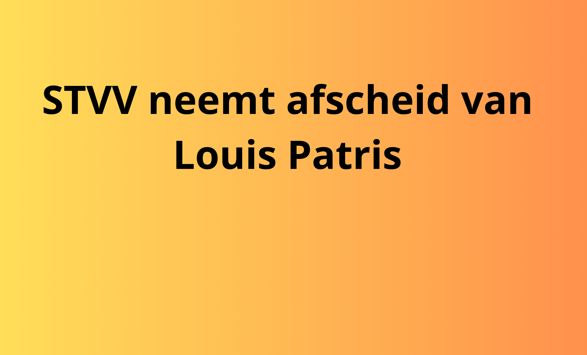 Louis Patris verlaat STVV voor de Belgische landskampioen