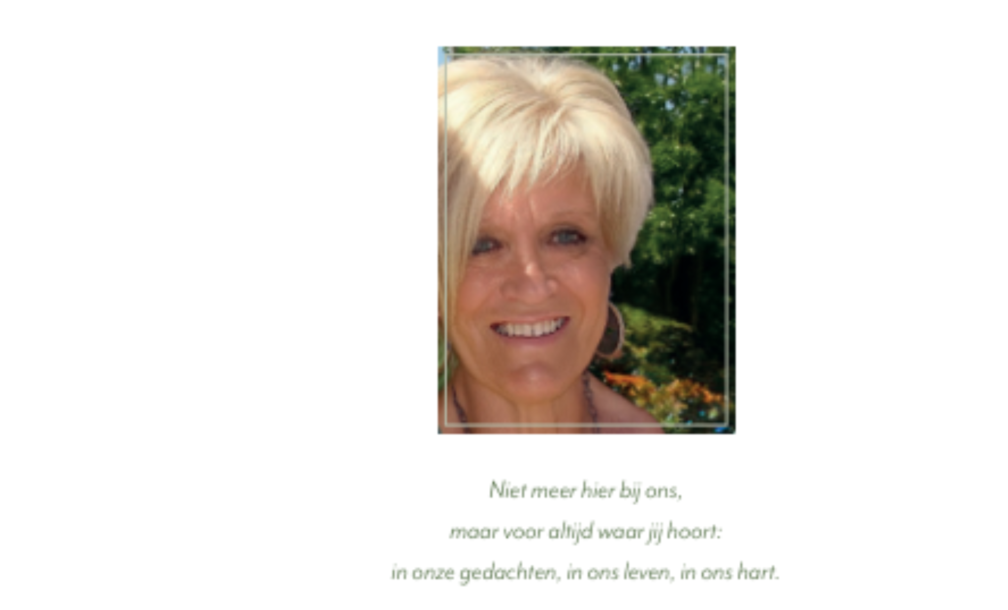 Overlijdensbericht van Christiane Meers