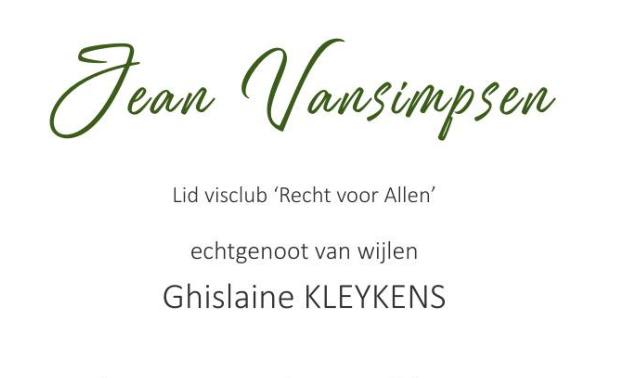 Overlijdensbericht van Jean Vansimpsen