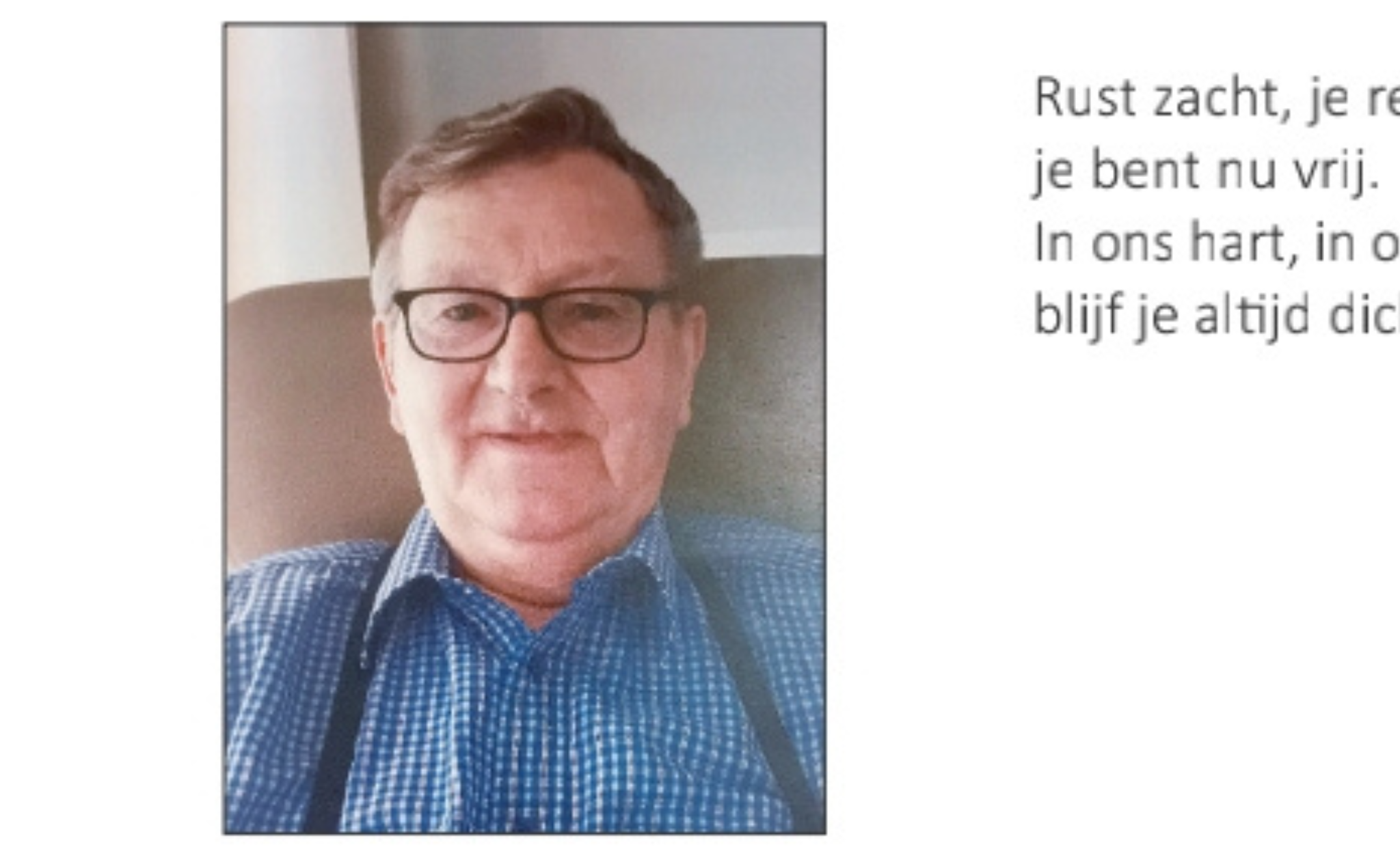 Overlijdensbericht van Gustaaf Herbots