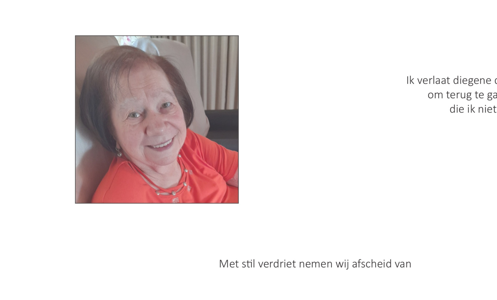 Overlijdensbericht van Julienne Thijs