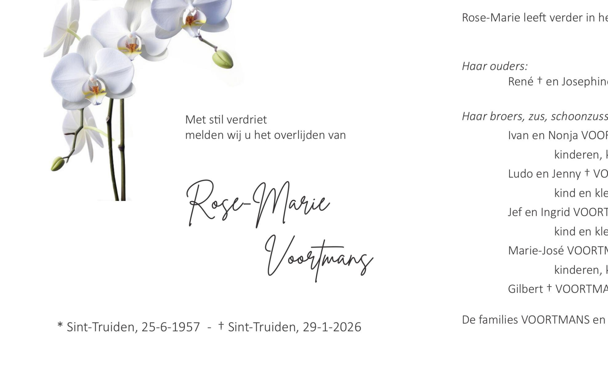 Overlijdensbericht van Rose-MarieVoortmans