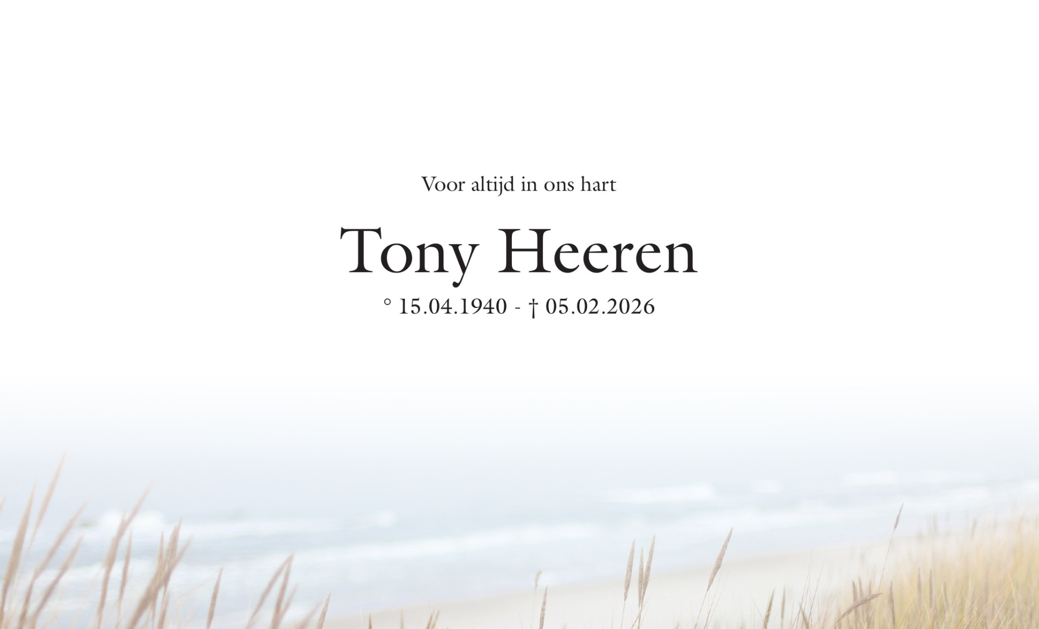 Overlijdensbericht van Tony Heeren