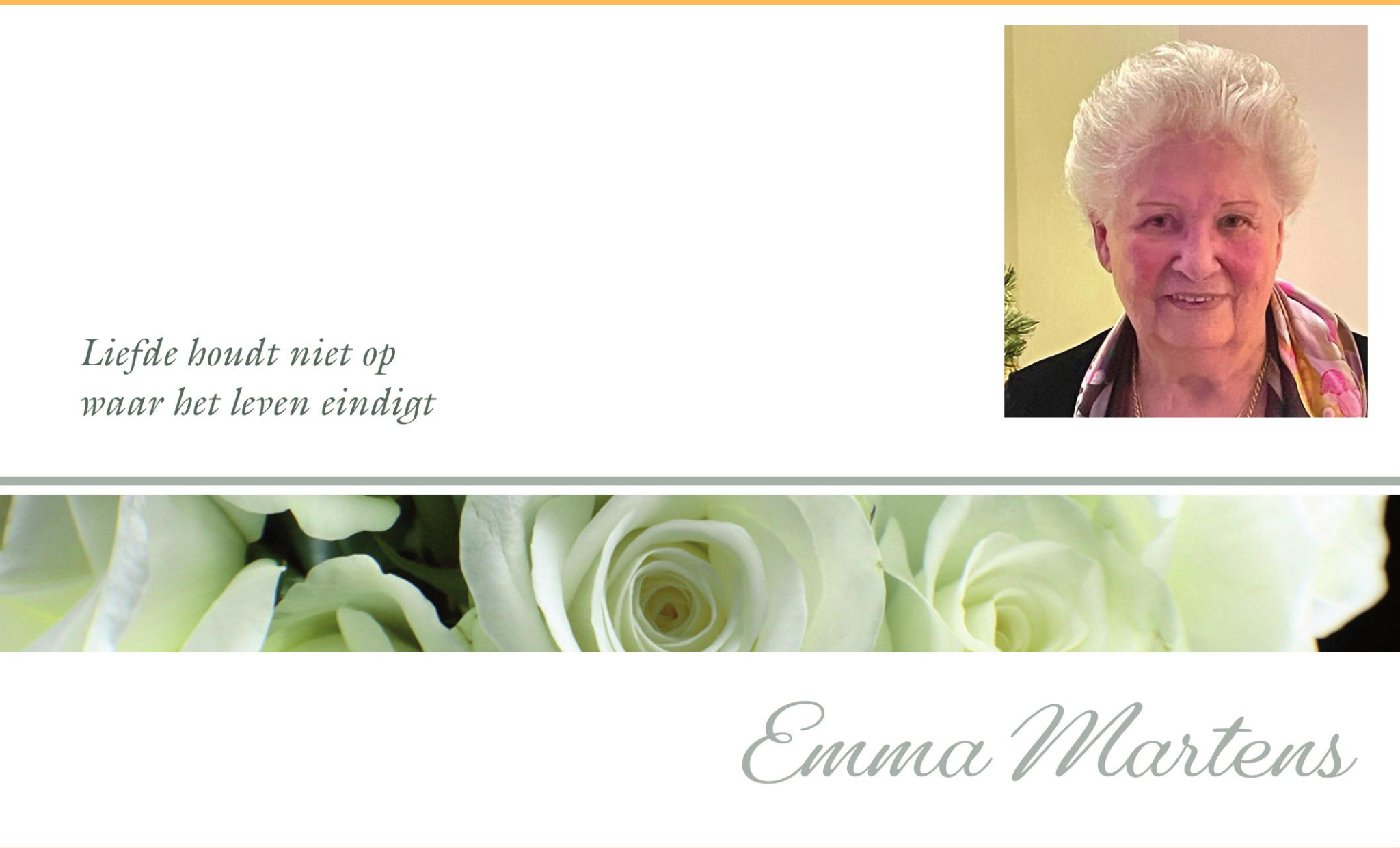 Overlijdensbericht van Emma Martens