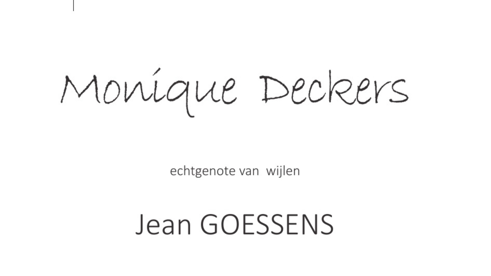 Overlijdensbericht van Monique Deckers