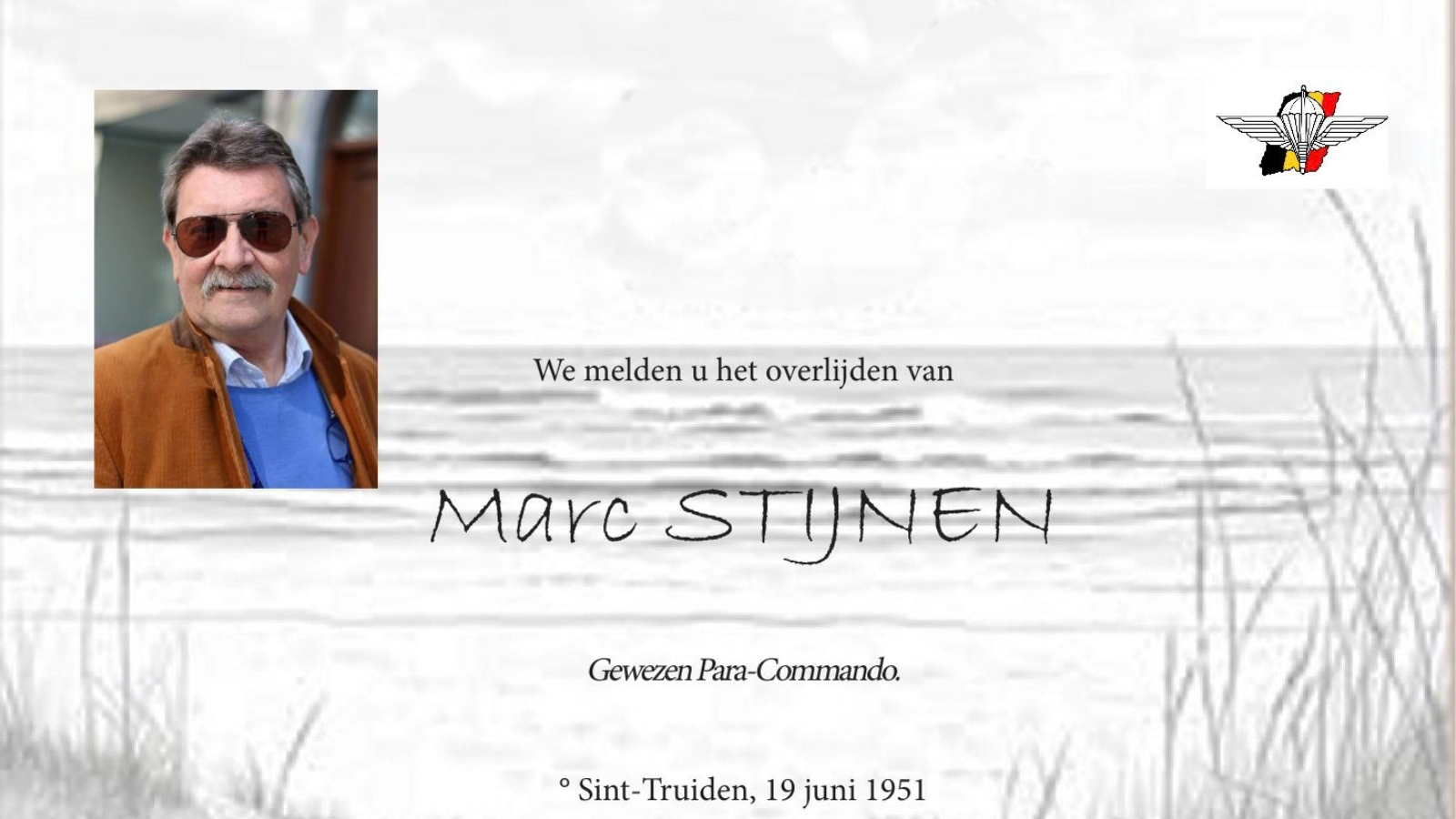 Overlijdensbericht van Marc STIJNEN